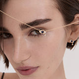 Diamond Evil Eye Solid Gold Pendant Necklace| Ottoman Hands Jewellery