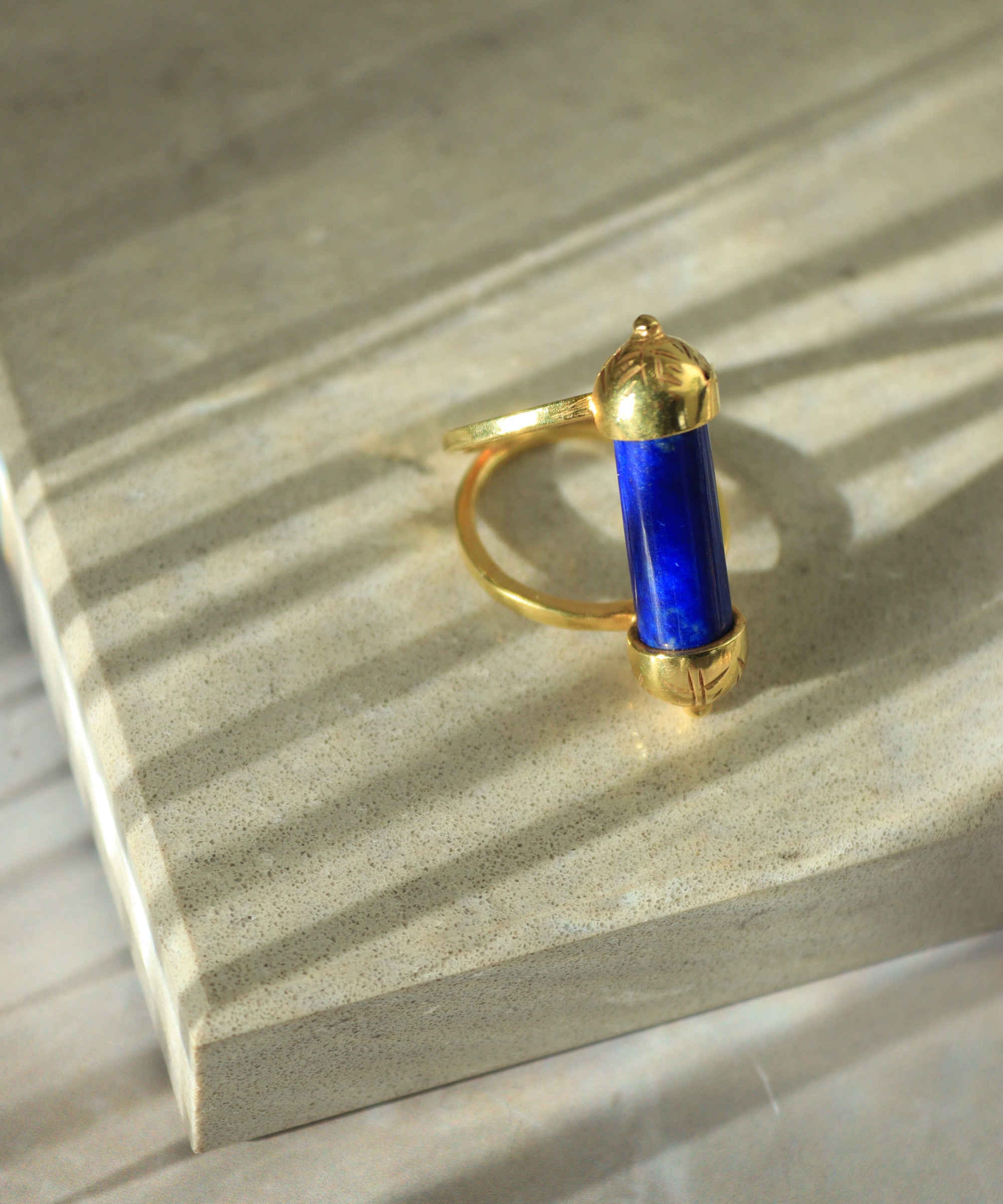 Noor Lapis Cocktail Ring | Sustainable Jewellery by Ottoman Hands