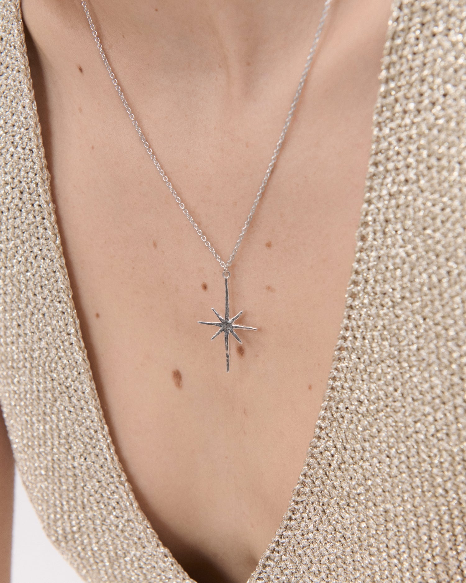 Northern Star Sterling Silver Pendant Necklace| Ottoman Hands Jewellery