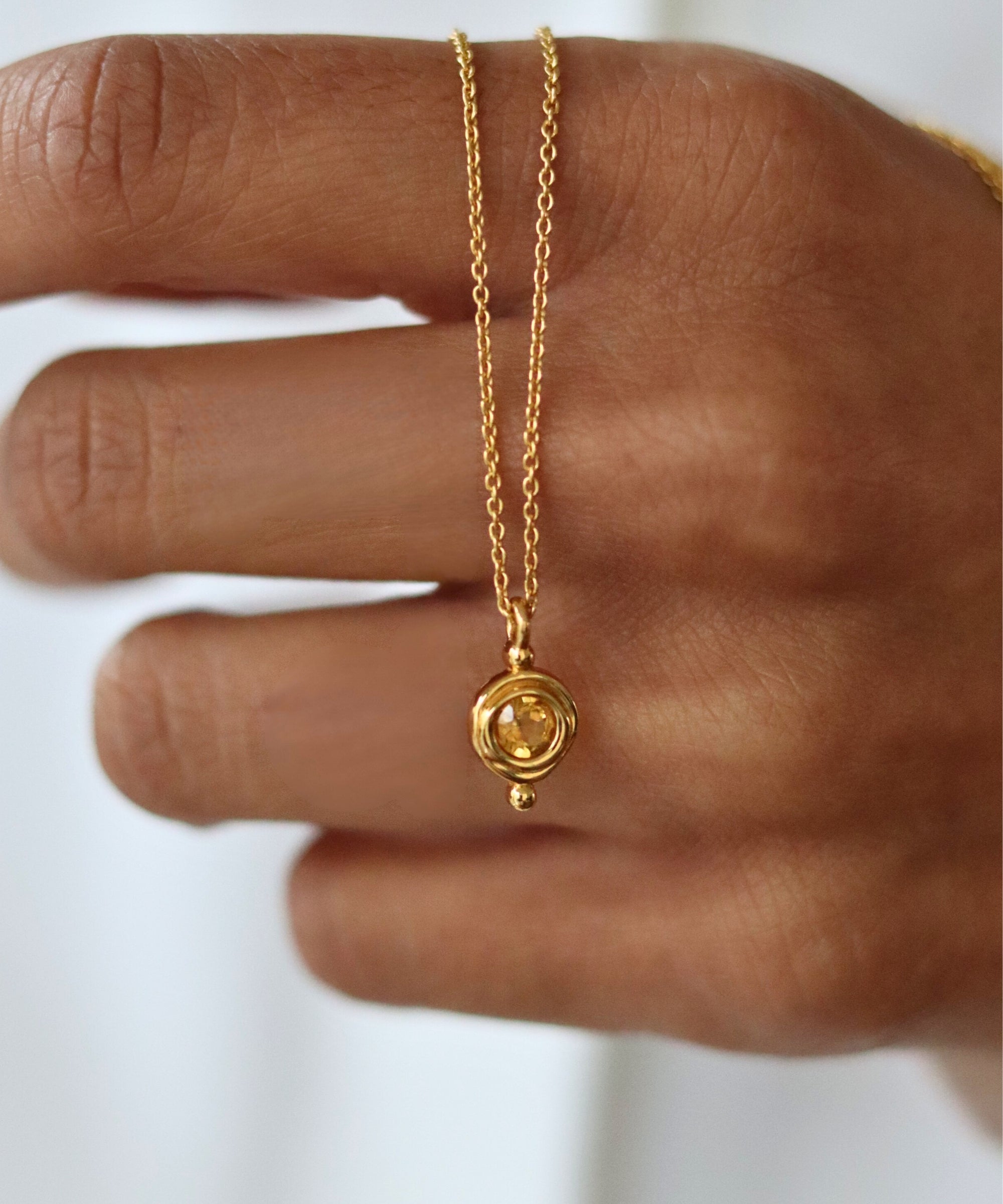 November Birthstone Pendant Necklace