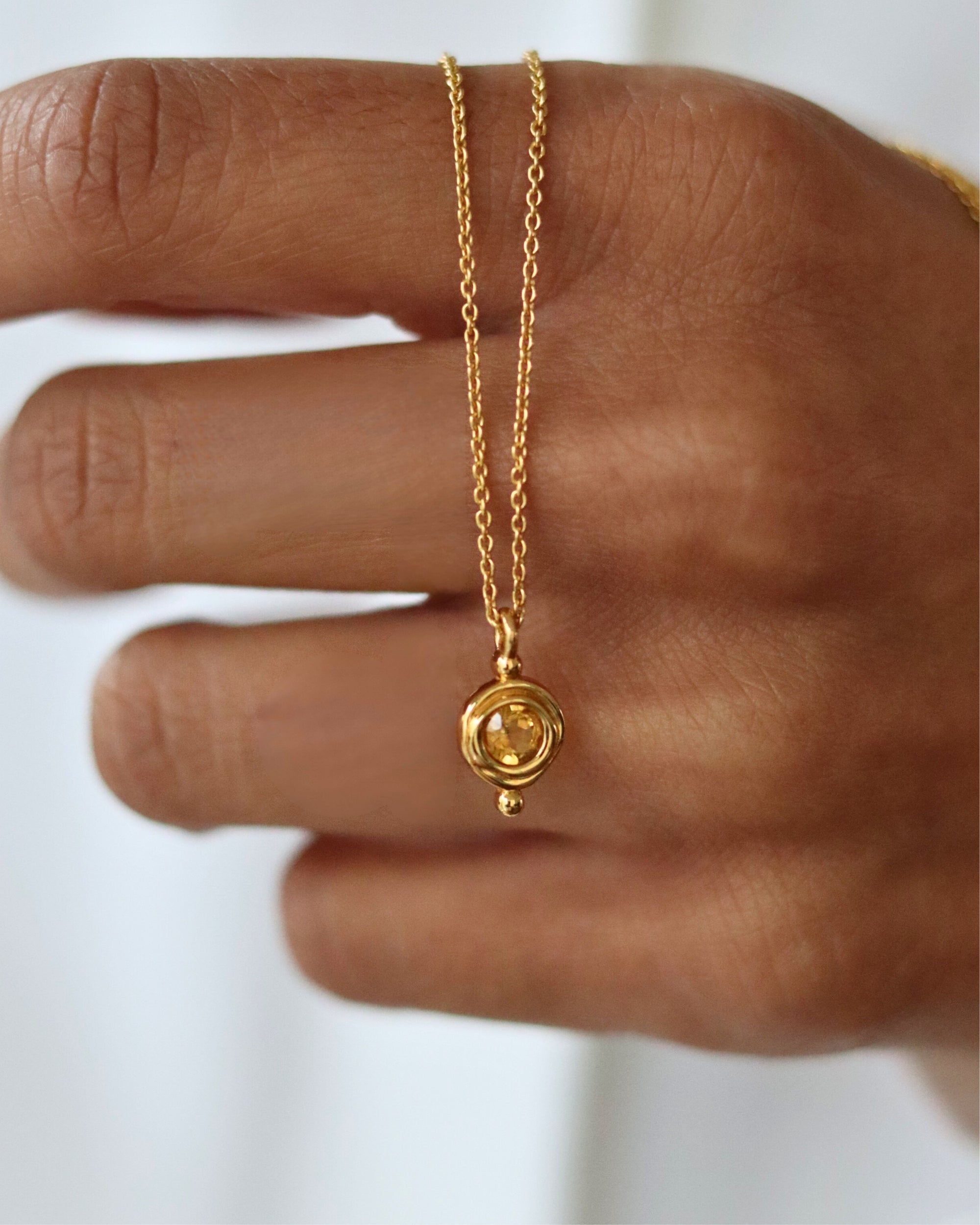 November Birthstone Pendant Necklace