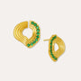 Nara Wave Green Onyx Stud Earrings | Sustainable Jewellery by Ottoman Hands
