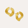 Nara Wave Gold Stud Earrings | Sustainable Jewellery by Ottoman Hands