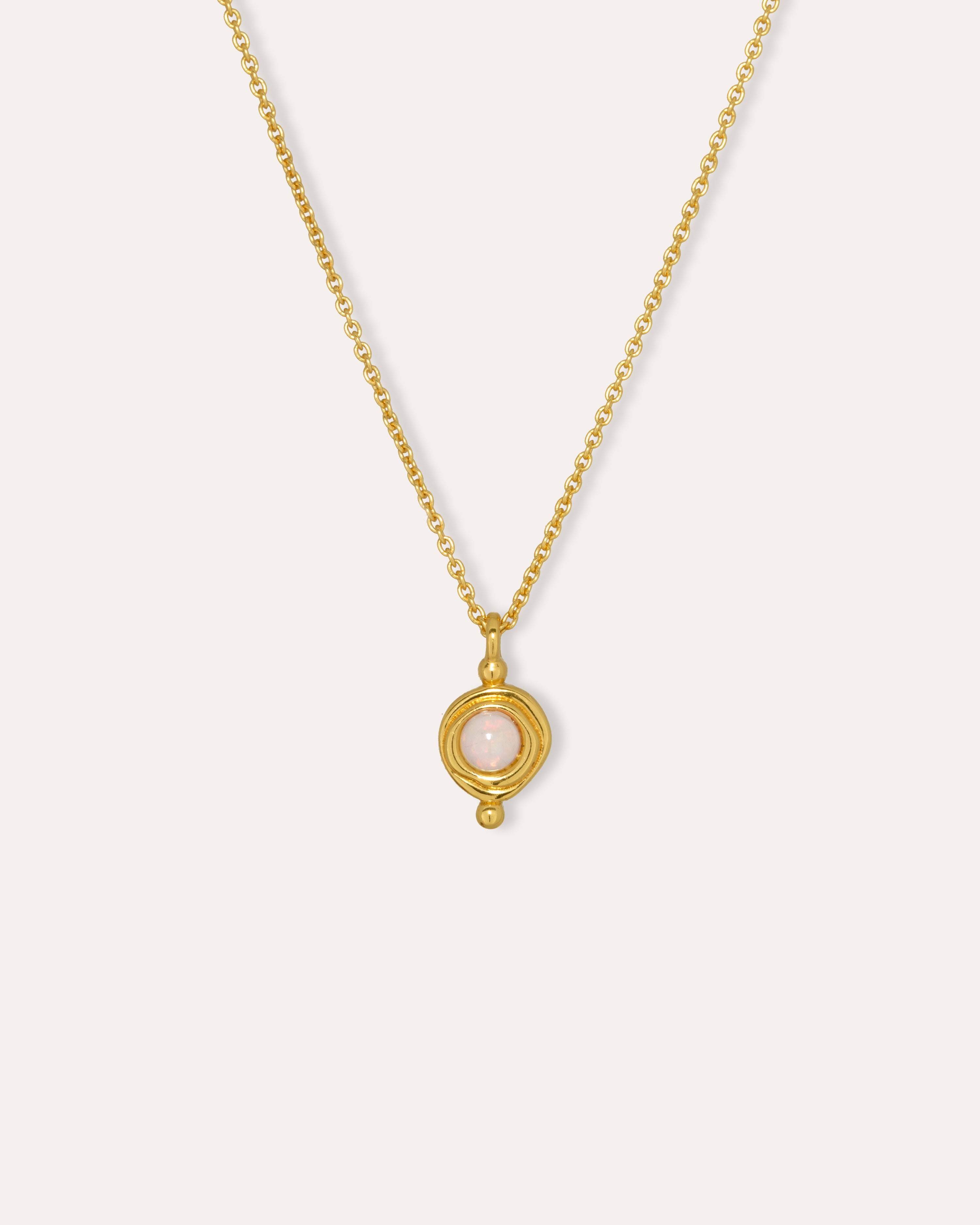 Birthstone pendant necklaces for women by ottomanhands - 18ct gold plated 12 October Birthstone Pendant Necklace