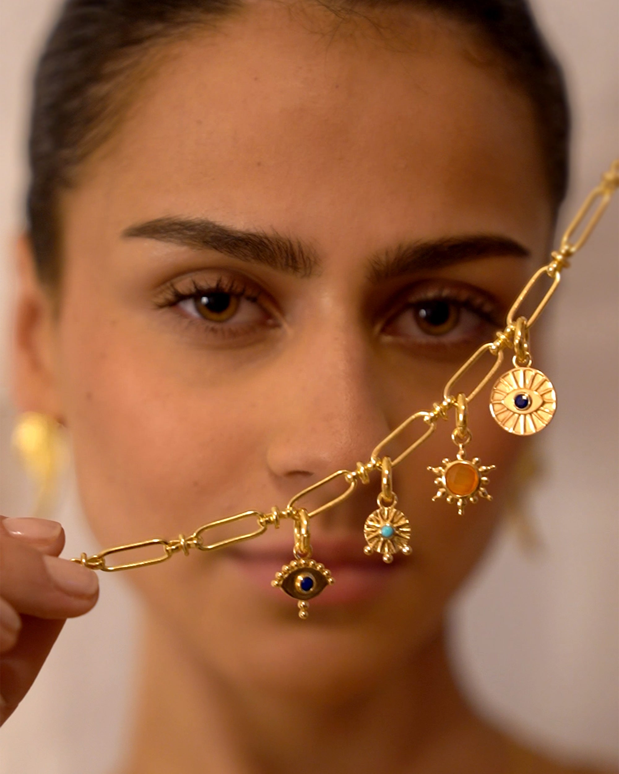 Carnelian Sun Charm | Sustainable Jewellery by Ottoman Hands