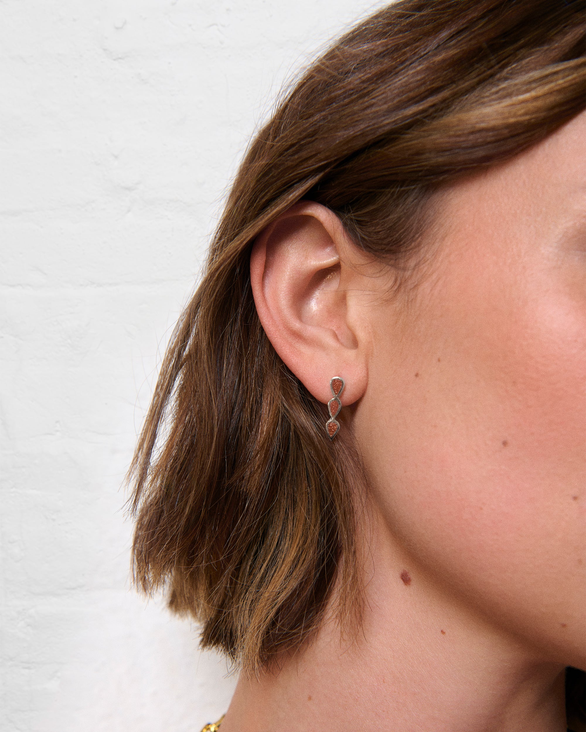 Aventurine Stud Earrings | Sustainable Jewellery by Ottoman Hands
