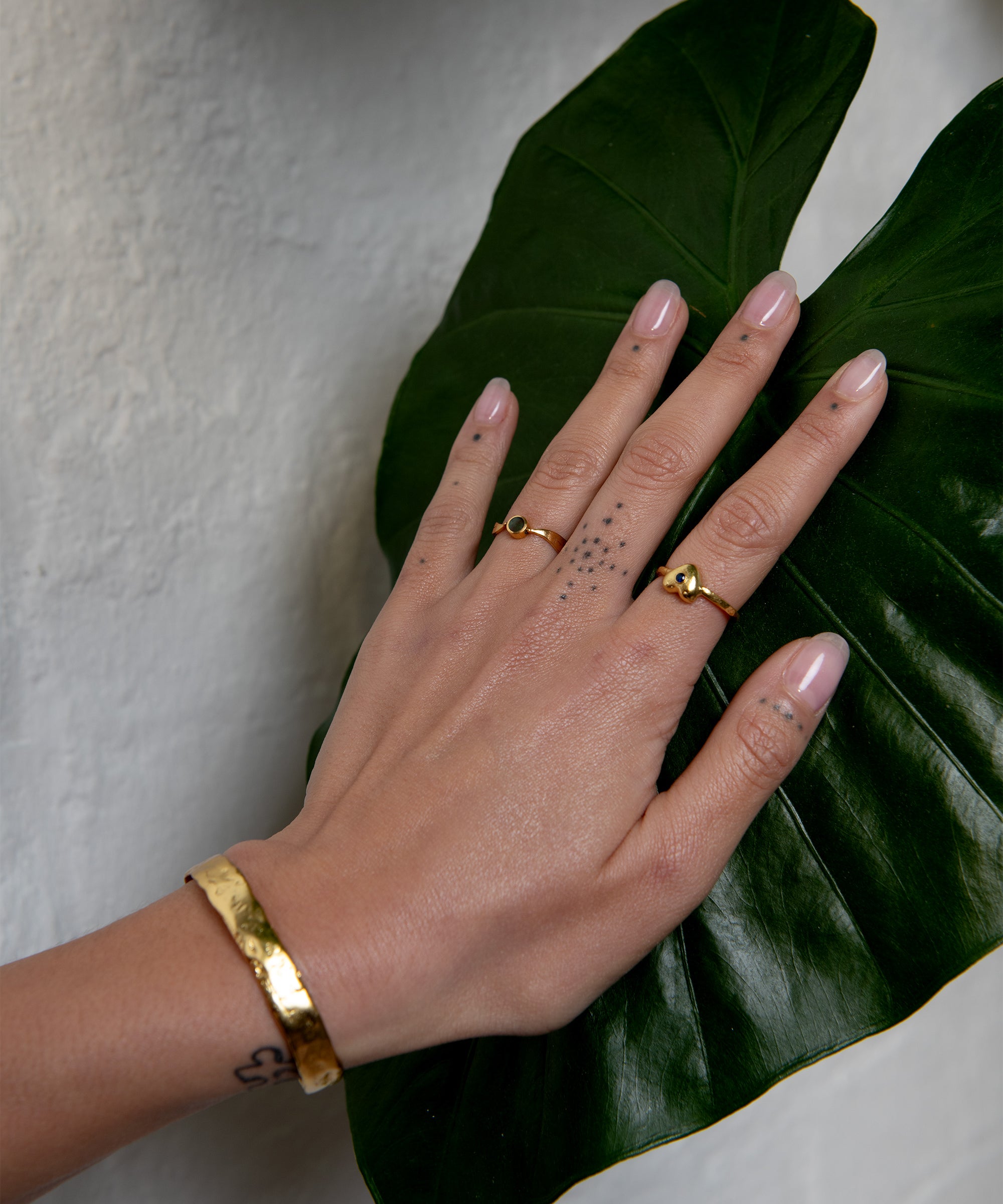 Rotating Agate Olive Leaf Ring | Sustainable Jewellery by Ottoman Hands