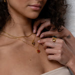 Ruby Heart Charm Pendant Necklace | Sustainable Jewellery by Ottoman Hands
