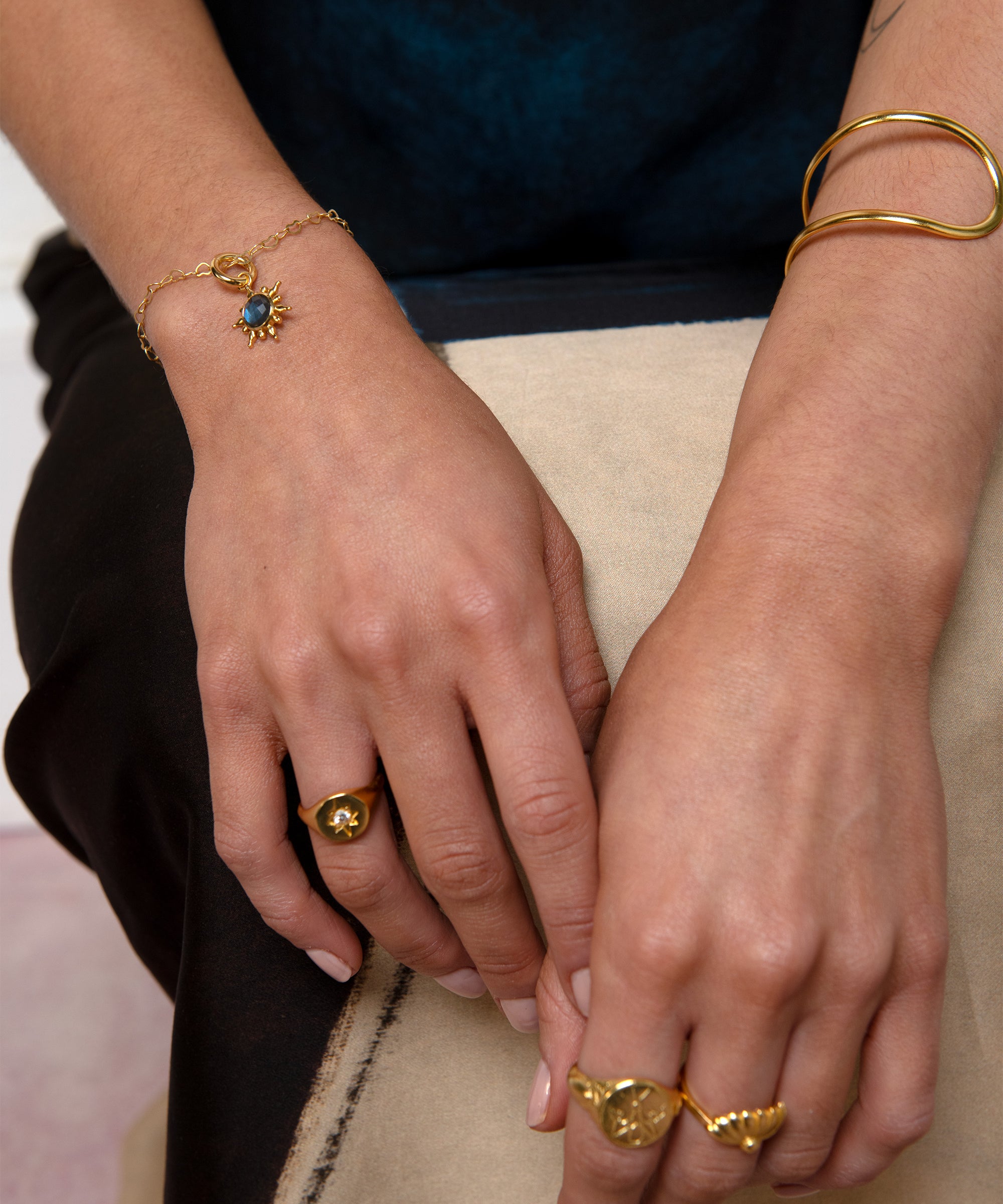 Labradorite Sun Charm | Sustainable Jewellery by Ottoman Hands