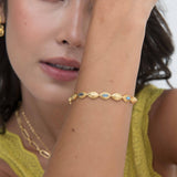 Marquise Labradorite Evil Eye Tennis Bracelet