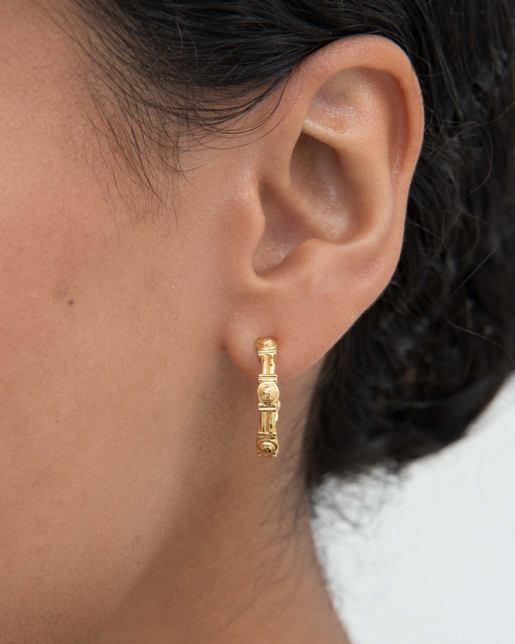 Tennis Link Hoop Earrings | Sustainable Jewellery by Ottoman Hands