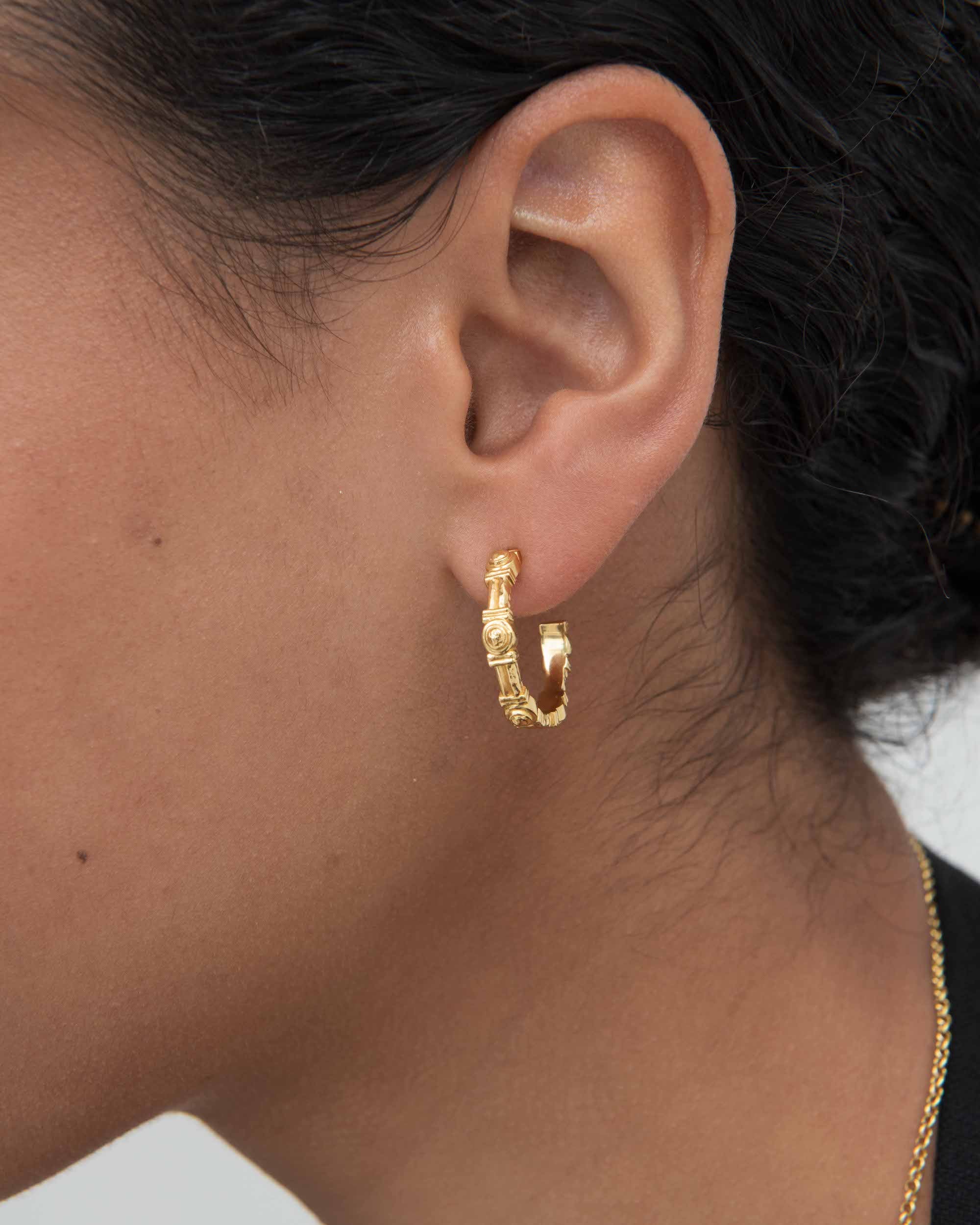 Tennis Link Hoop Earrings | Sustainable Jewellery by Ottoman Hands