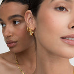 Tennis Link Hoop Earrings | Sustainable Jewellery by Ottoman Hands