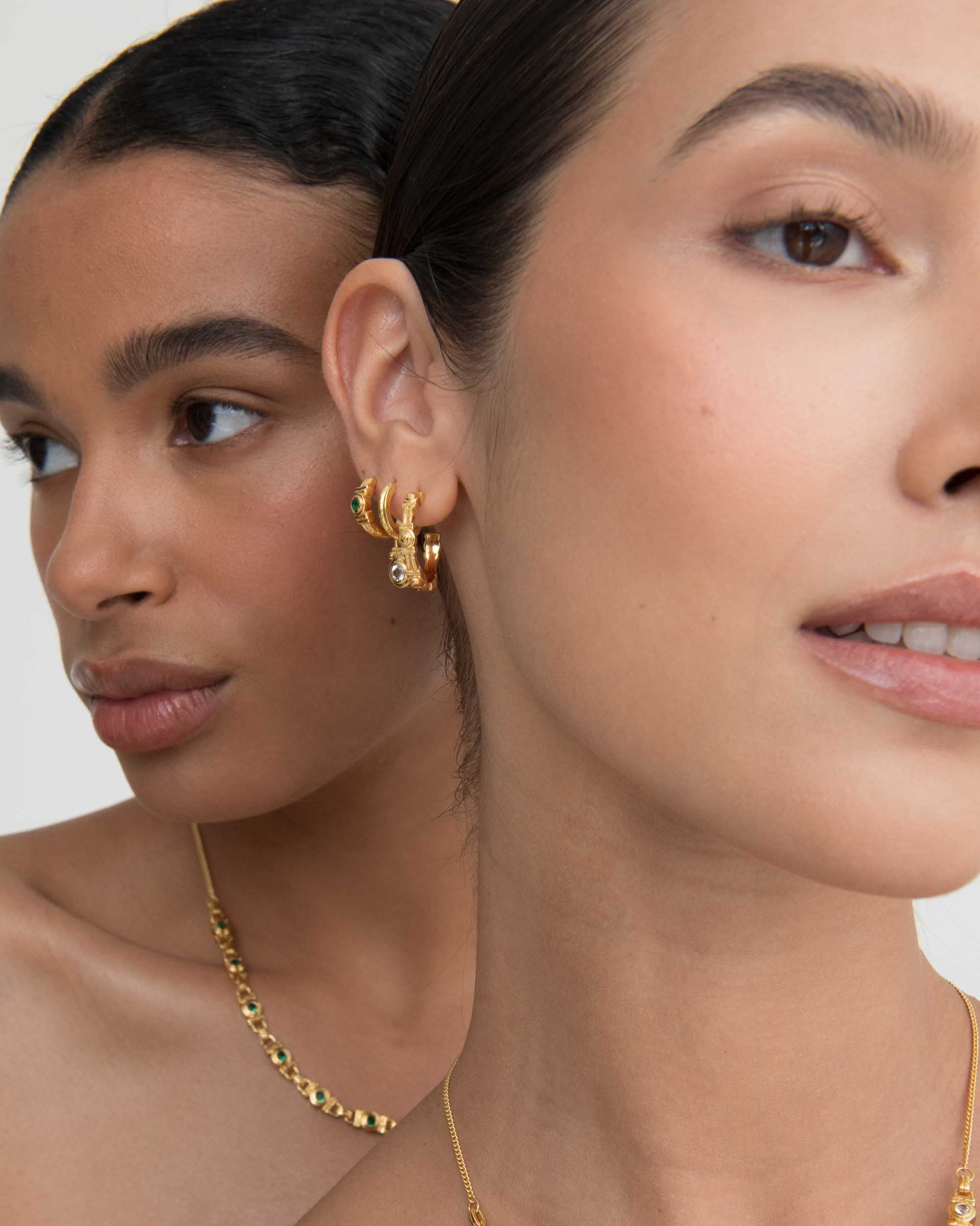 Tennis Link Hoop Earrings | Sustainable Jewellery by Ottoman Hands