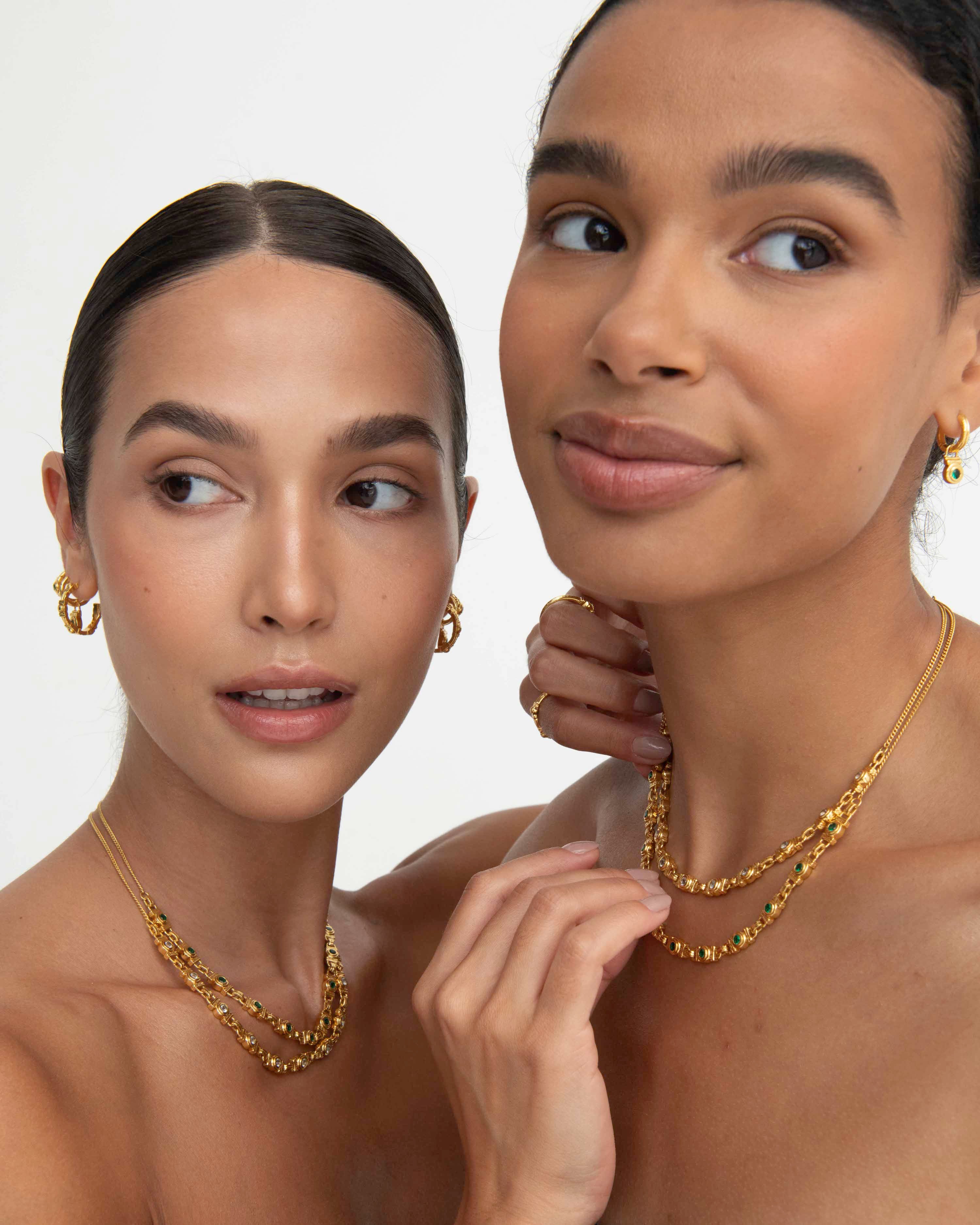 Tennis Link Hoop Earrings | Sustainable Jewellery by Ottoman Hands