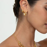 Emerald Green CZ Huggie Earrings