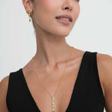 Emerald Green CZ Tennis Lariat Necklace