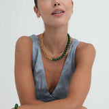 Green Agate Beaded Etta Chain Necklace | Sustainable Jewellery by Ottoman Hands