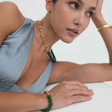 Green Agate Beaded Etta Chain Necklace | Sustainable Jewellery by Ottoman Hands