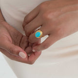 Turquoise Cocktail Ring | Sustainable Jewellery by Ottoman Hands