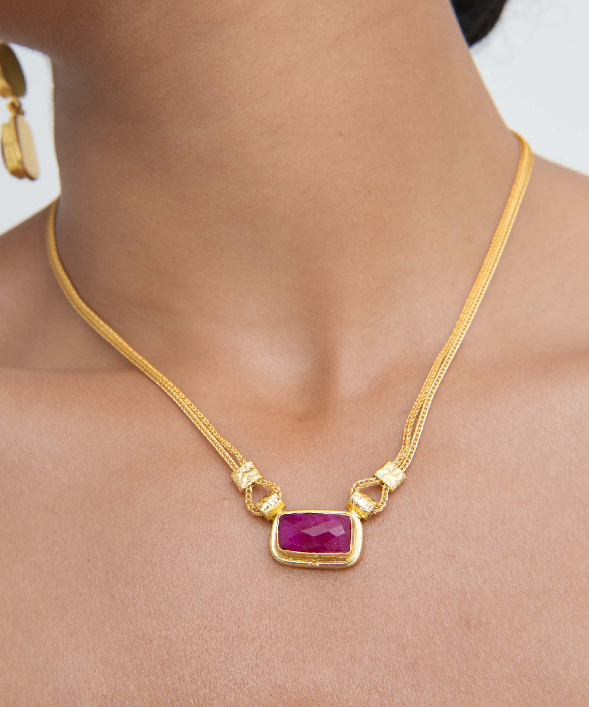 Ruby Chain Necklace | Sustainable Jewellery by Ottoman Hands