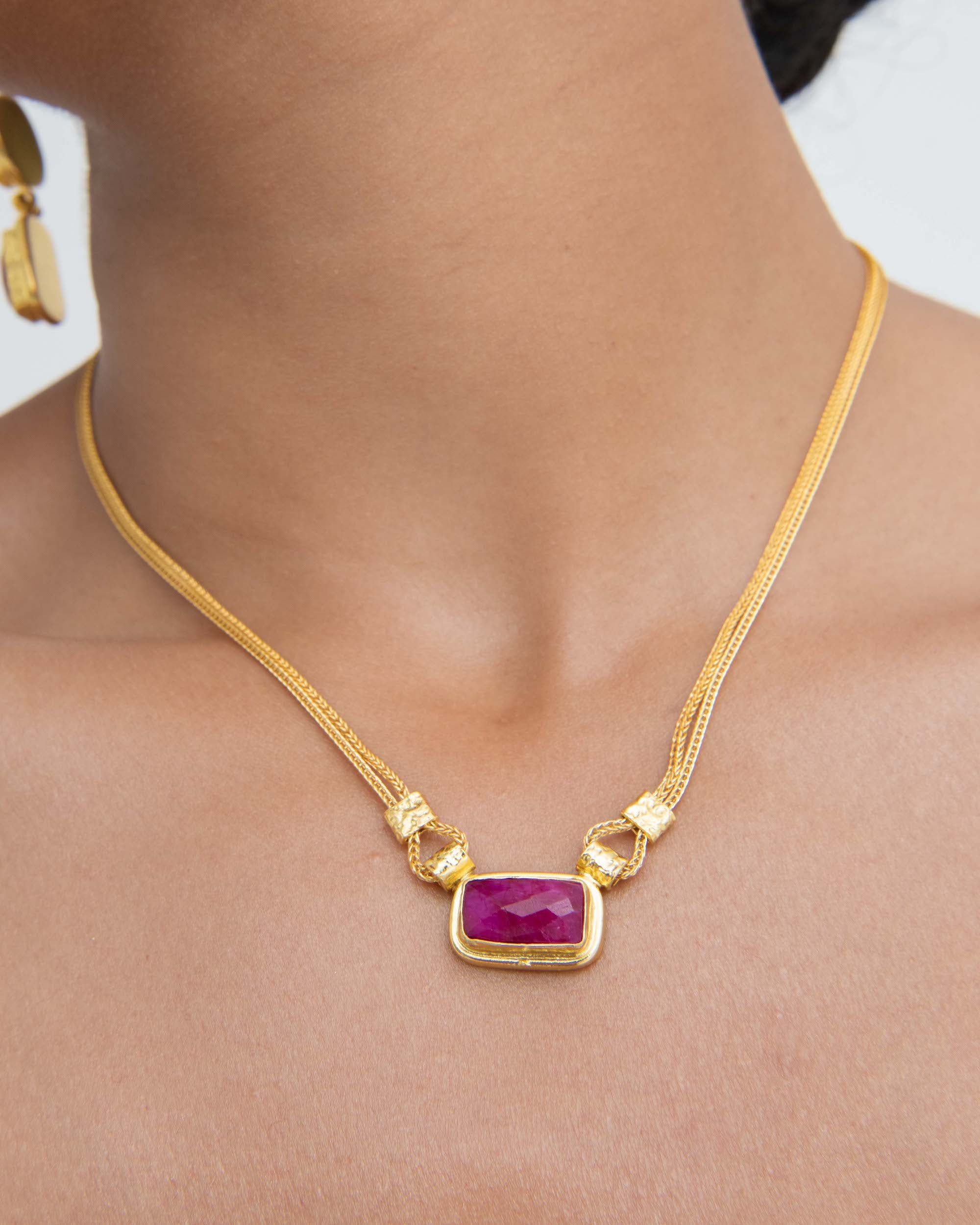 Ruby Chain Necklace | Sustainable Jewellery by Ottoman Hands