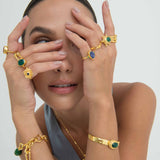 Emerald Cuff Bracelet