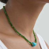 Felice Green Jade and Turquoise Beaded Necklace | Sustainable Jewellery by Ottoman Hands