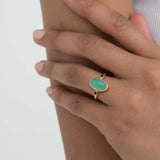 Lucia Aqua Chalcedony Cocktail Ring | Sustainable Jewellery by Ottoman Hands