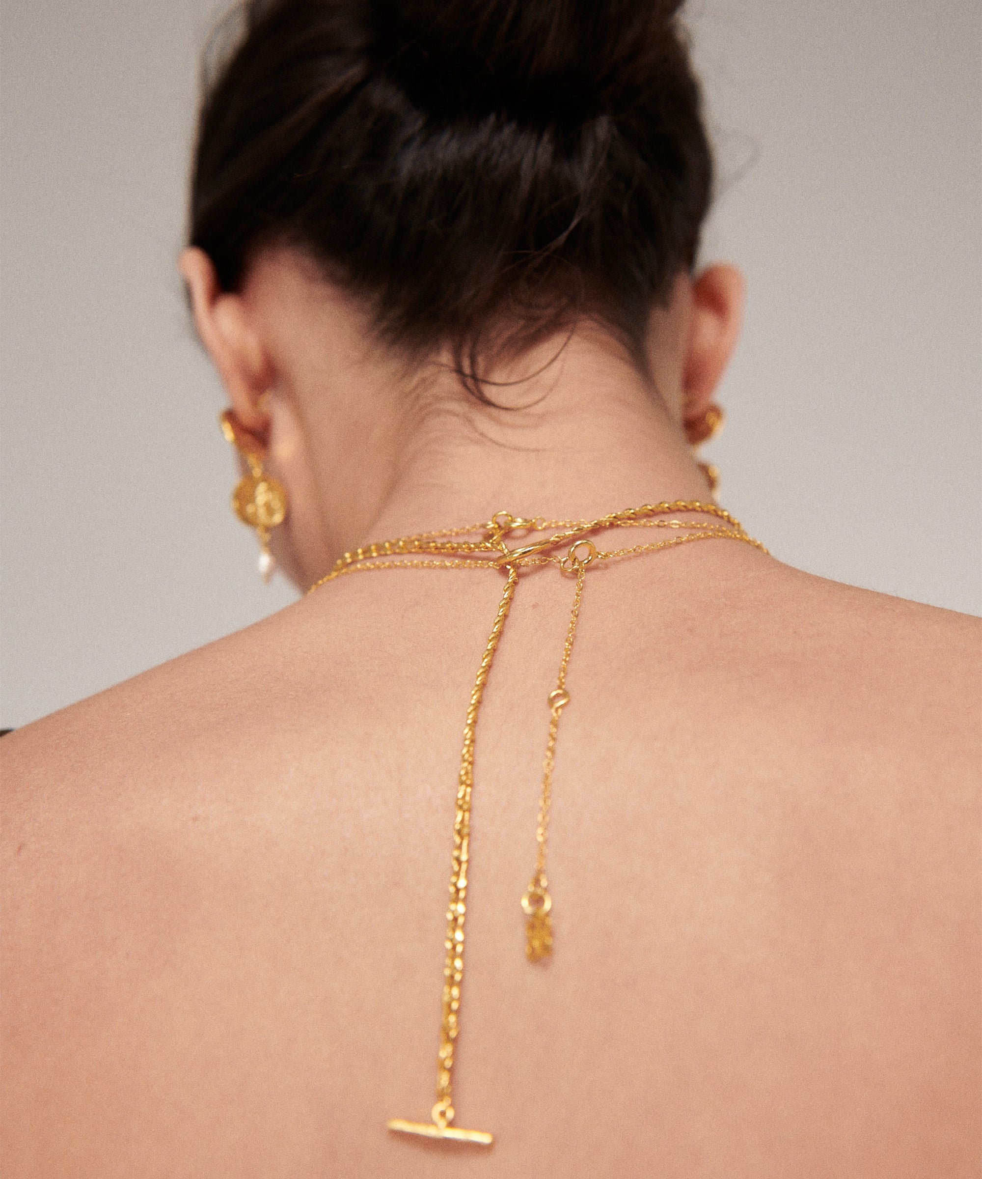 Thea Snake Chain Necklace with T-Bar | Sustainable Jewellery by Ottoman Hands