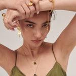 Odella Gold and Pearl Drop Stud Earrings | Sustainable Jewellery by Ottoman Hands