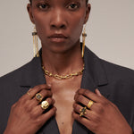 Moon Face Gold Ring | Sustainable Jewellery by Ottoman Hands