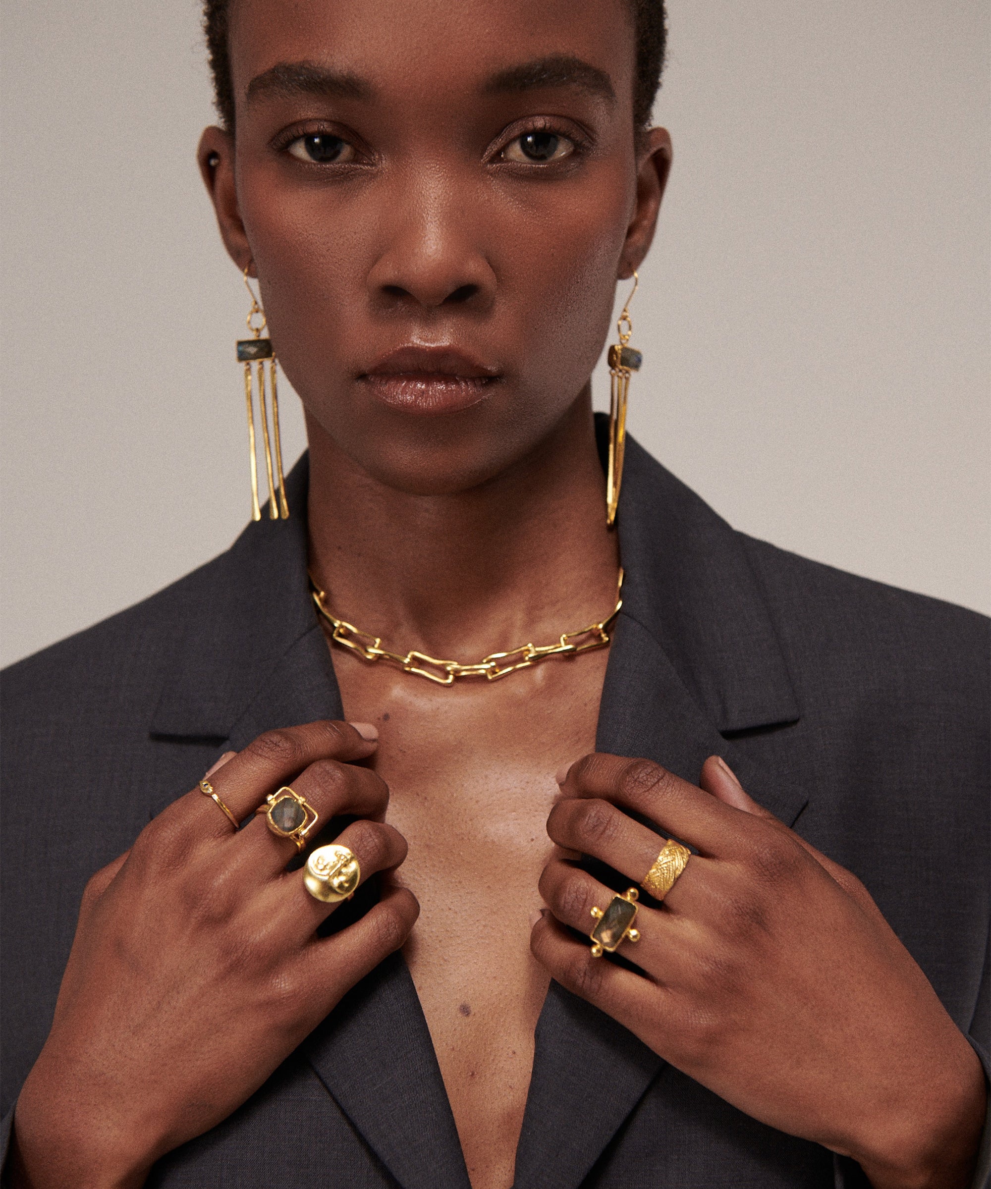 Moon Face Gold Ring | Sustainable Jewellery by Ottoman Hands