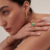 Domna Aqua Chalcedony Cocktail Ring | Sustainable Jewellery by Ottoman Hands