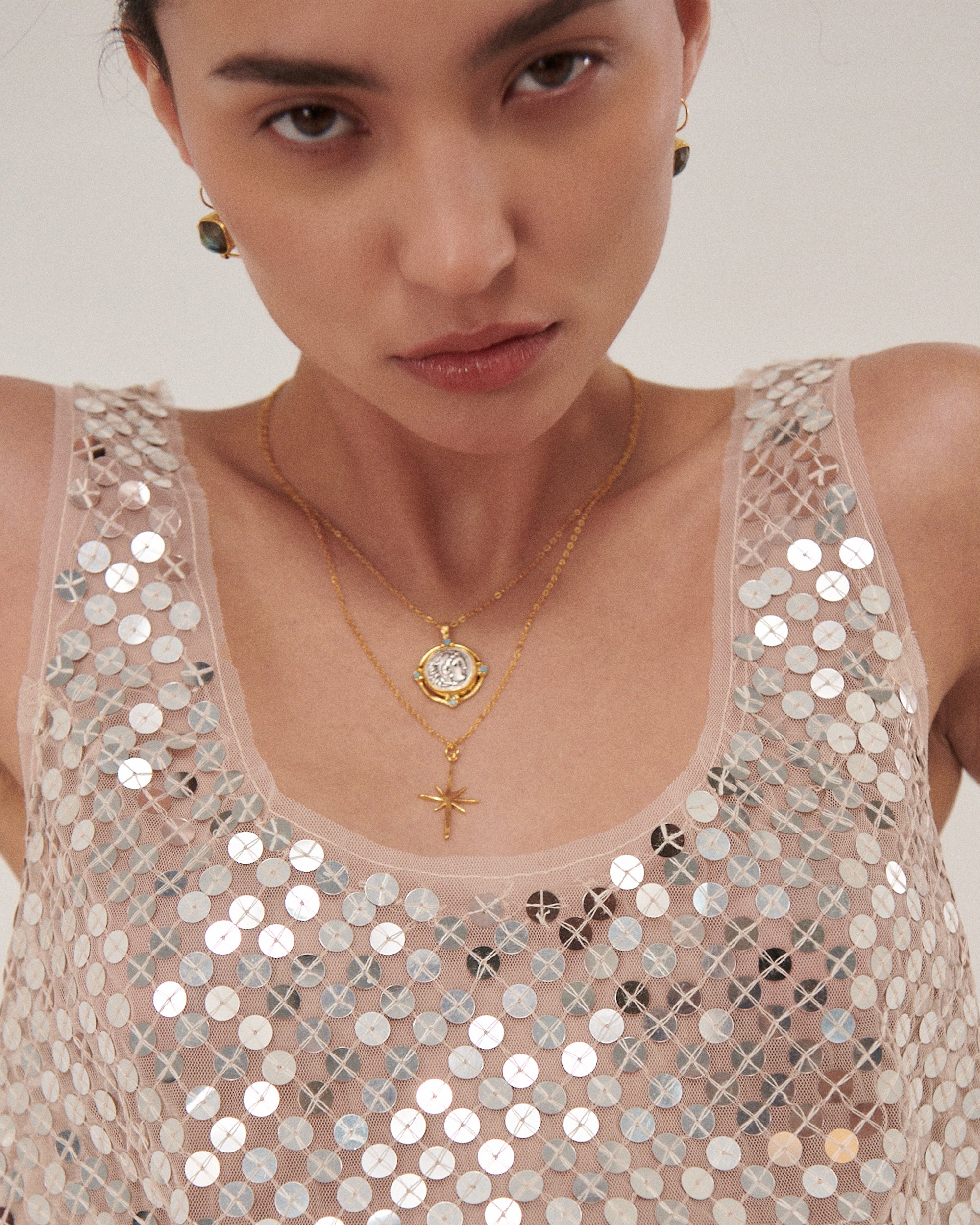 Dilara Labradorite Drop Earrings | Sustainable Jewellery by Ottoman Hands
