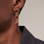 Ela Ruby Drop Earrings | Sustainable Jewellery by Ottoman Hands