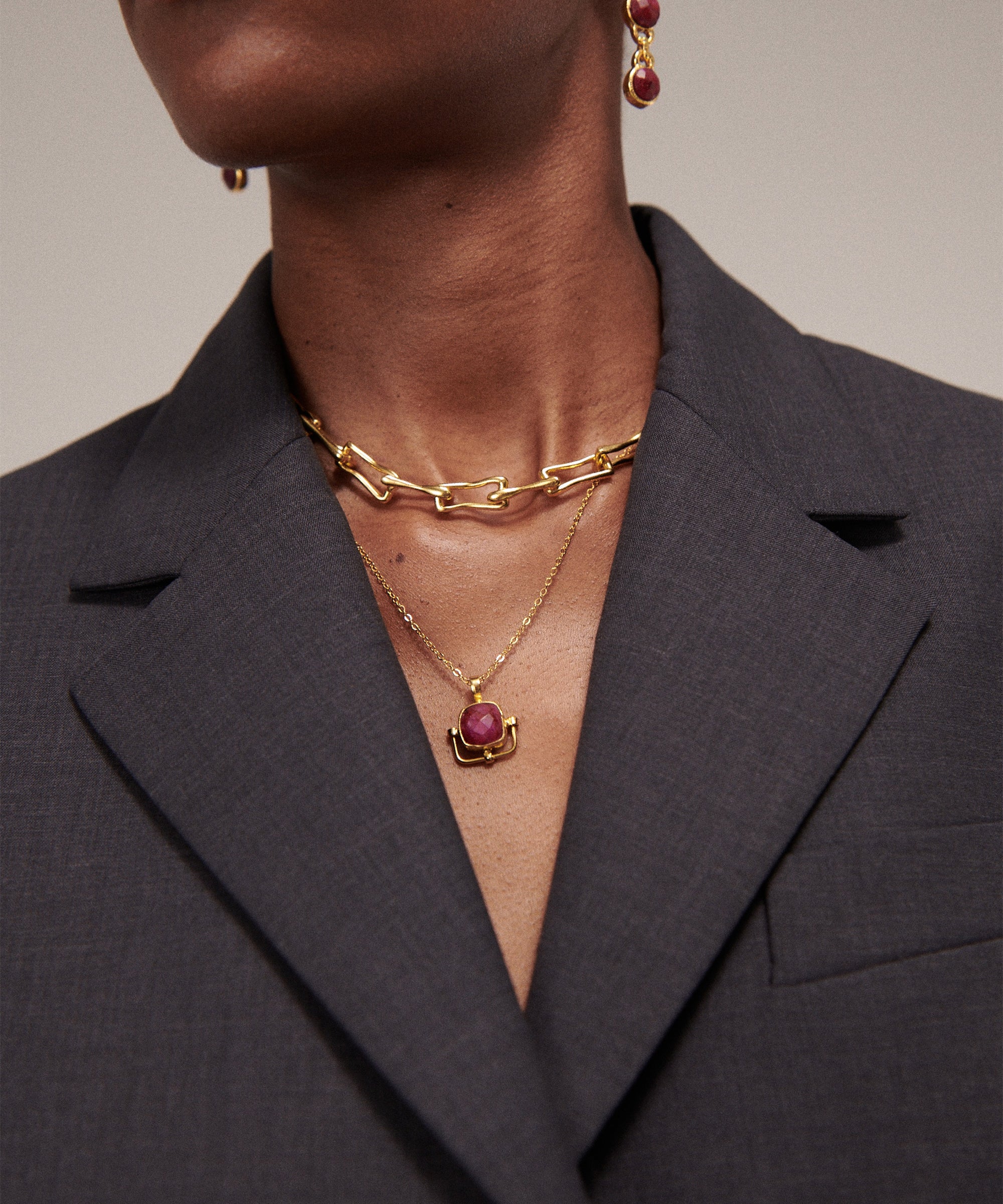 Dilara Ruby Pendant Necklace | Sustainable Jewellery by Ottoman Hands