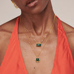 Alessa Emerald Pendant Necklace | Sustainable Jewellery by Ottoman Hands