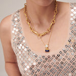 Nerissa Lapis and Moonstone Pendant Necklace | Sustainable Jewellery by Ottoman Hands