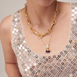 Nerissa Lapis and Moonstone Pendant Necklace | Sustainable Jewellery by Ottoman Hands