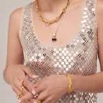 Nerissa Lapis and Moonstone Pendant Necklace | Sustainable Jewellery by Ottoman Hands