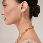 Aegina Gold Pull Through Hoop Earrings | Sustainable Jewellery by Ottoman Hands
