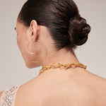 Aegina Gold Pull Through Hoop Earrings | Sustainable Jewellery by Ottoman Hands