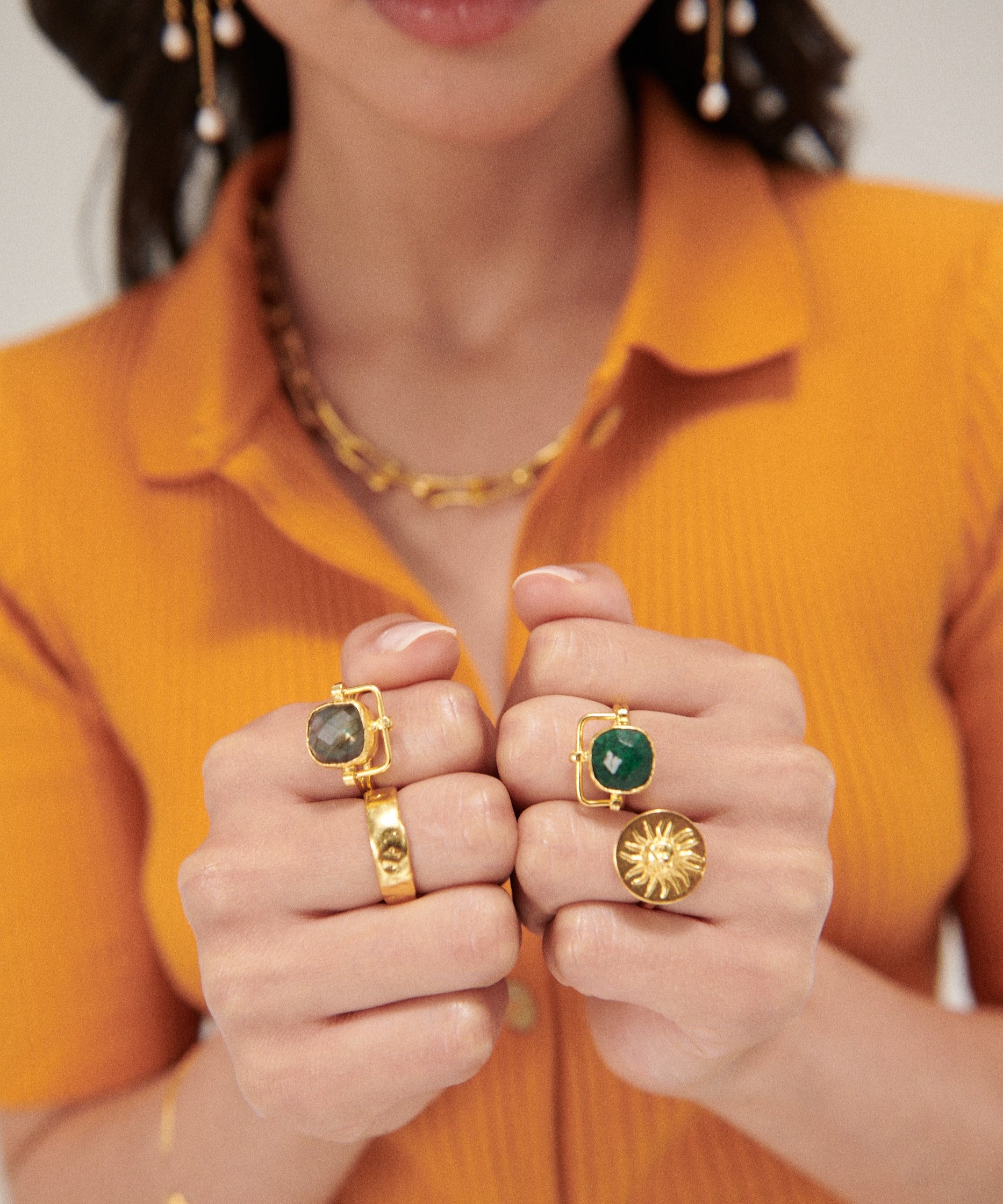 Dilara Emerald Cocktail Ring | Sustainable Jewellery by Ottoman Hands