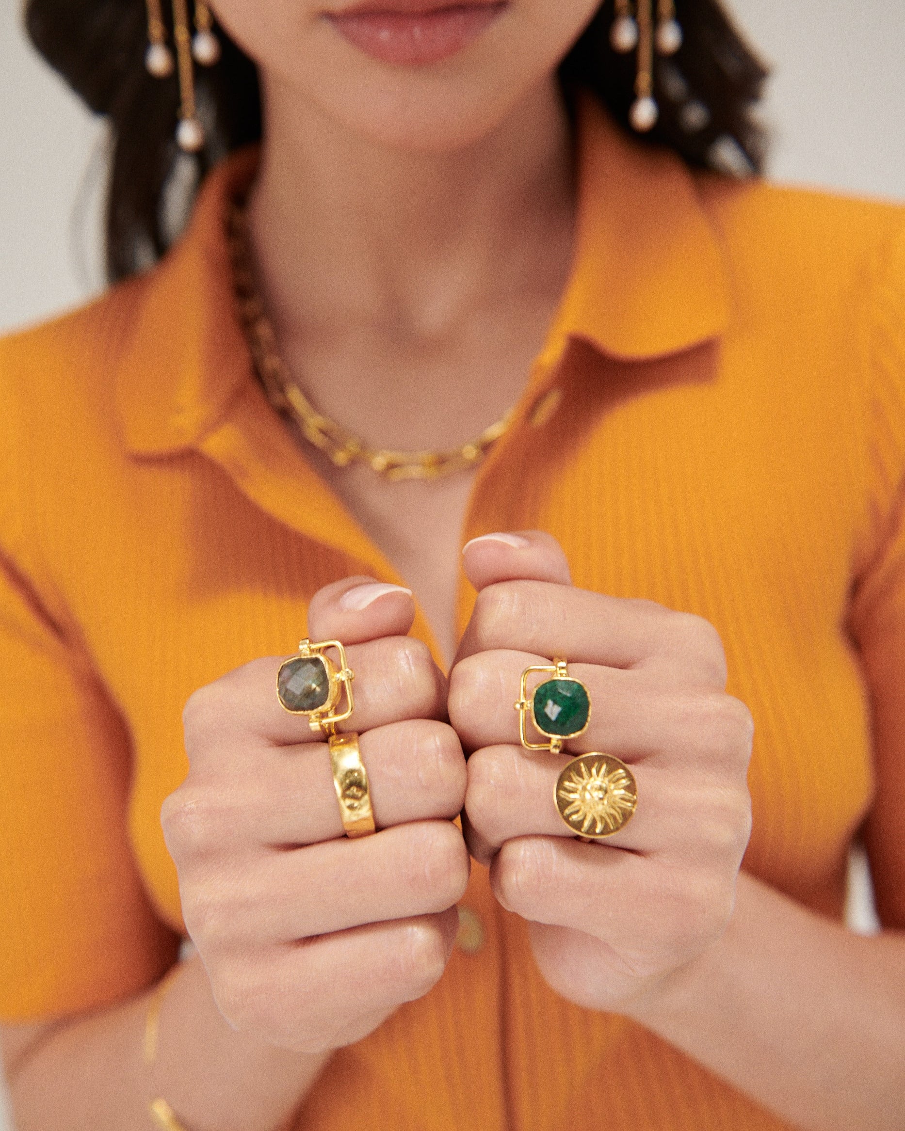Dilara Emerald Cocktail Ring | Sustainable Jewellery by Ottoman Hands