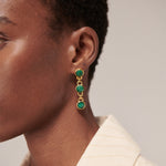 Ela Emerald Drop Earrings | Sustainable Jewellery by Ottoman Hands