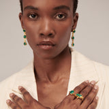 Ela Emerald Drop Earrings | Sustainable Jewellery by Ottoman Hands