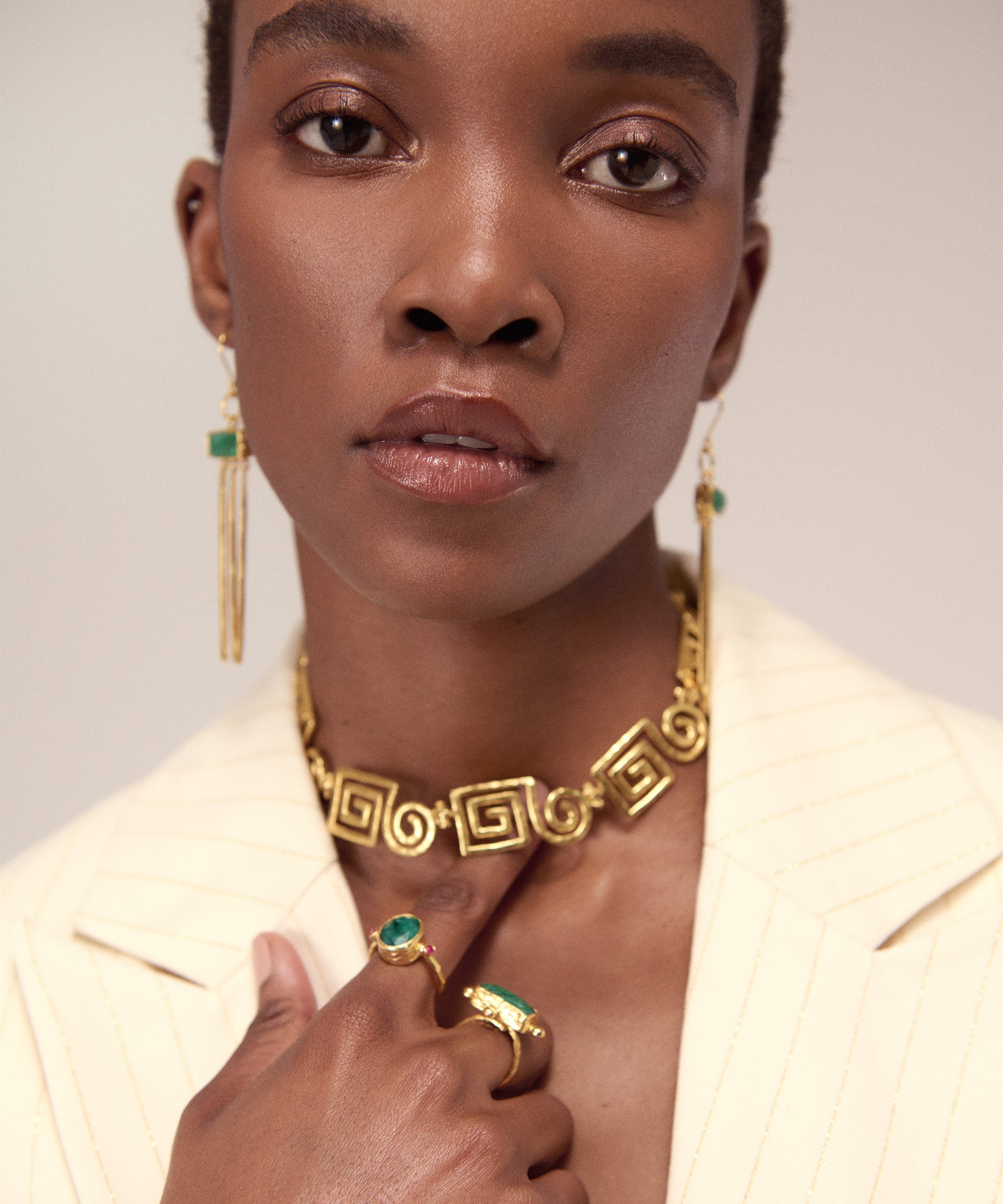 Megara Geometric Spiral Necklace | Sustainable Jewellery by Ottoman Hands