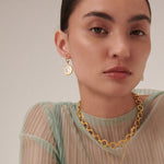 Demeter Mixed Metal Coin Hoop Earrings | Sustainable Jewellery by Ottoman Hands
