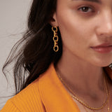 Zehra Chain Drop Stud Earrings | Sustainable Jewellery by Ottoman Hands